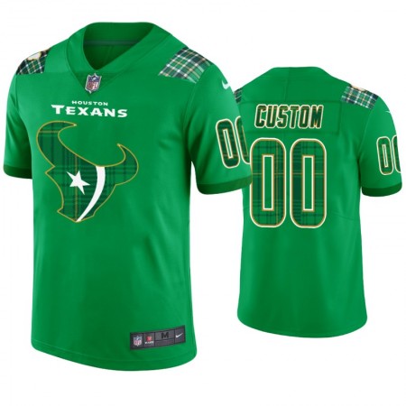 Herren Houston Texans Trikot Personalisiert St. Patricks Day Mitternachtsgrün